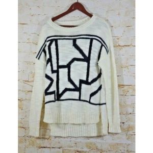 Calson Wool Blend Geometric Sweater